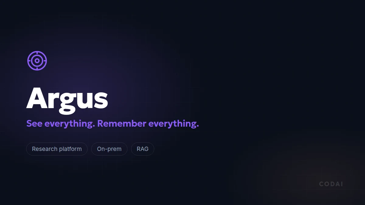 Argus - Research Platform